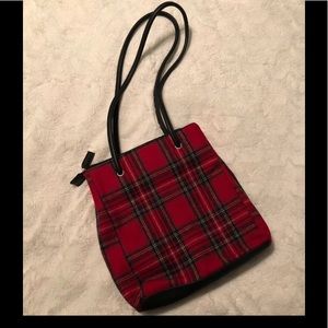 NEW Red Tartan Plaid Wool Purse